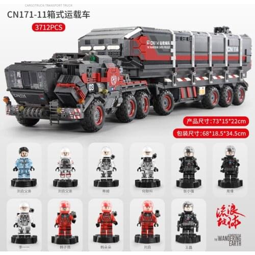 Sembo Compatible The wandering earth car go truck transport truck big size smart Education toys puzzle building blocks
