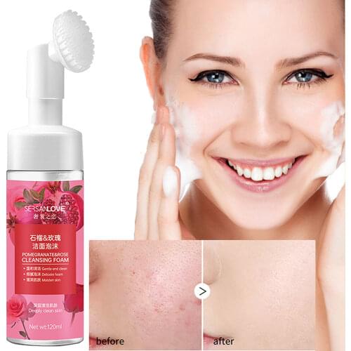 Amino Acid Bubble Facial Cleanser Makeup Remover Scrub Cleansing Acne Oil Control Blackhead Remover Shrink Pores Skin Care