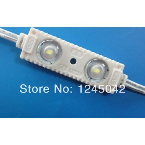 IP65 UL listed 2Epistar 5630 LED plastic Injection LED Module ,Aluminum PCB ,with lens ,view angle 160 ,4 years guarantee