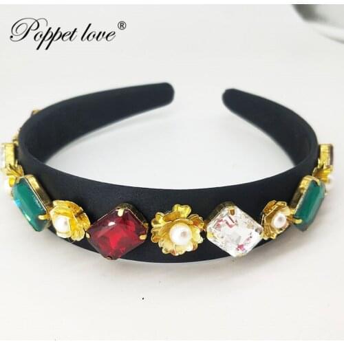 New Design Fashion Elegant gold Hair Jewelry Pearl Beaded Headbands for Women Bohemian Natural Stone Hair Accessories