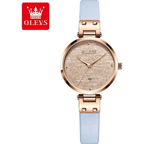 OLEVS 2021 Women Fashion Leather Quartz Watch Relogio Feminino Ladies Casual Sports Dress Watches Analog Clocks Montre Femme