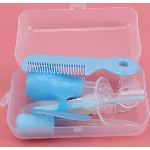 Baby Health Care Kit Newborn Kid Medicine Feeder Nose Cleaner Tool Hair Brush Comb Portable Care Set 2020