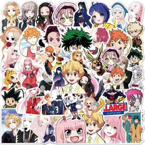 10/30/50pcs Anime Stickers For Kids Mix My Hero Academia Decals DIY Phone Luggage Laptop Skateboard Guitar Cute Cartoon Sticker