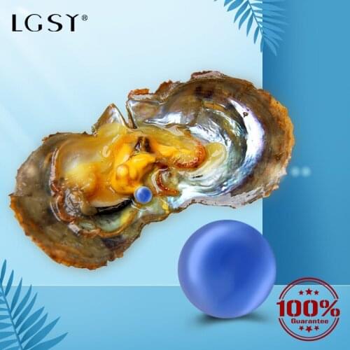 LGSY 6-7mm Seawater Akoya Pearls High Quality Natural Seawater Oyster Bead Fine Jewelry Making Jewelry Pearl Blue Color 10PCS