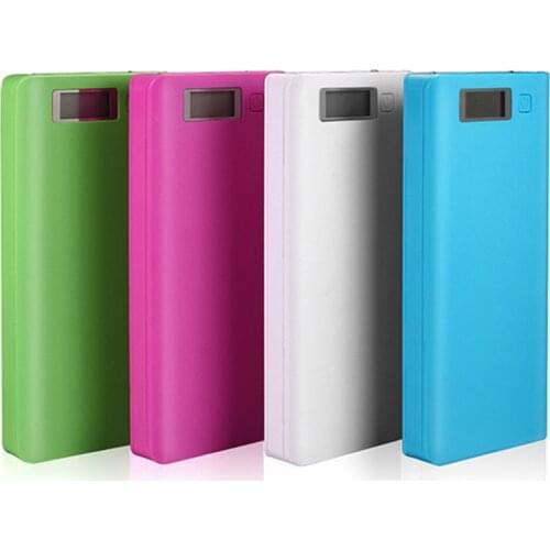 10 pcs LCD Display 5V Dual USB 18650 Power Bank Battery Box Mobile Phone Charger DIY Shell Case For iphone6 Plus S6 xiaomi