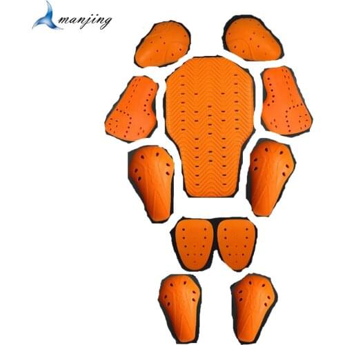 11 PCS CE Level 2 Motorbike DSO Protector Shoulder Elbow Knee Memory slow rebound protector armor