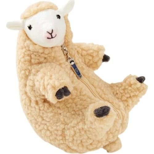 16.5cm Stock Anime Kawaii Sheep Plush with Clothes Removable Sheep Plushie Sheep Plush Toy For Baby Soft Animal Stuffed Dolls