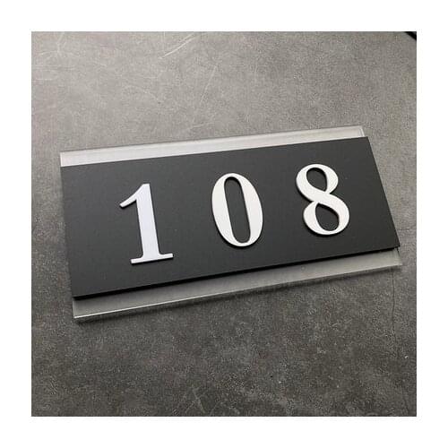 9X18cm European style door sign house number door number of custom made apartment door panels of Villa any letter symbols Hotel