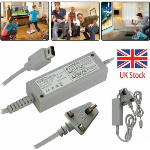 AC Power Supply Adapter Charger Power Cable Cord For Wii U Gamepad Game Controller Joystick UK Plug Home Wall Power Adapter
