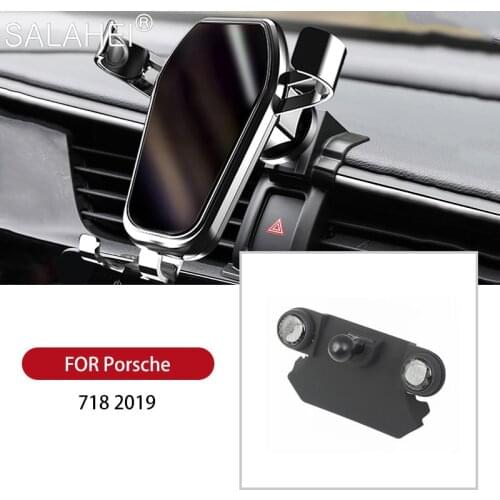 Car Mobile Phone Holder For Porsche 718 2019 Air Outlet Interior Adjustable GPS 360 Rotation Navigation Bracket Accessories