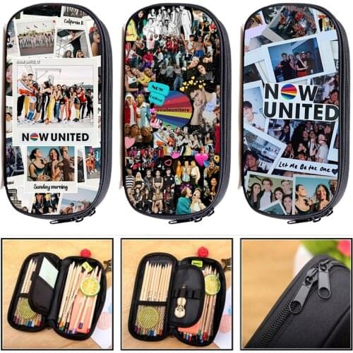 3D Printed Now United Pencil Case NU Team Makeup Bag School Supplies Cosmetic Bags Zipper Pouch Now United Cosmetic Cases New