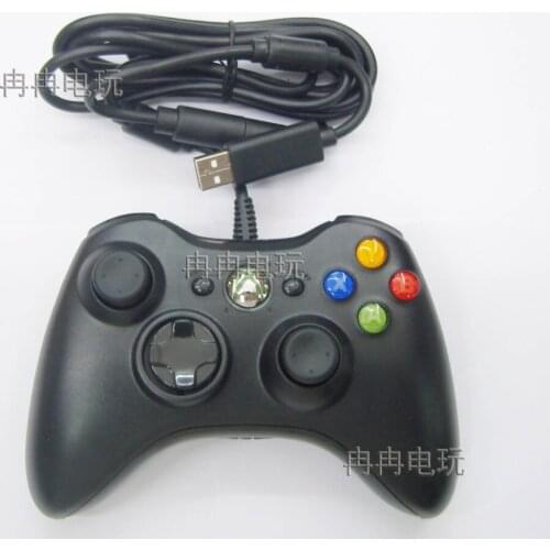 Black And White Wired Vibration Gamepad With USB Cable Game controller Joystick For PC High Quality