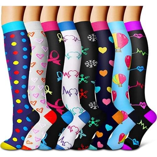 Running Men Women Compression Stockings Outdoor Sports Golf Tube Athletic Crossfit Flight Travel Nurses Long Pressure Stockings
