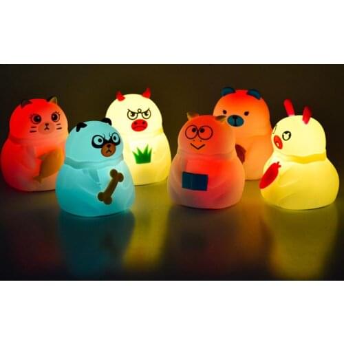 Colorful Pat Light Silicone Pat Night Light Atmosphere Lamp Patting Childrens Light USB Charging (Patting Model)
