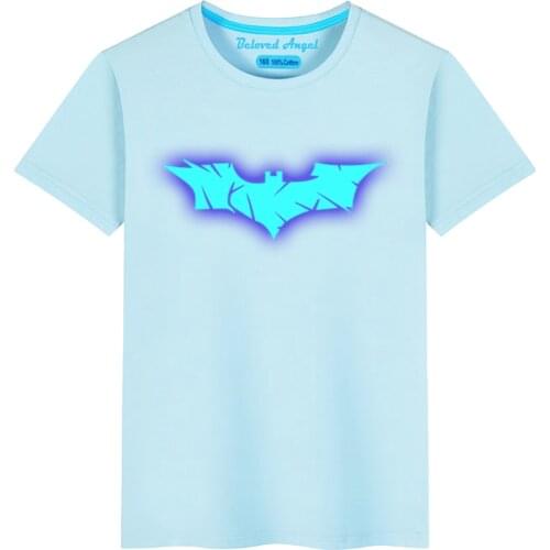 Children Cartoon Toddler Luminous T-Shirt Kids Baby Round Neck Cotton Clothes Boys Girls Summer Casual Tops Tee Glow In Dark