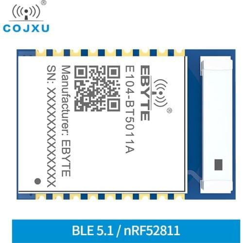 E104-BT5011A nRF52811 BLE Wireless Module UART 2.4Ghz Small Size 4dBm 70m Range 3.3V BLE5.0 Ceramic Antenna Data Transmission
