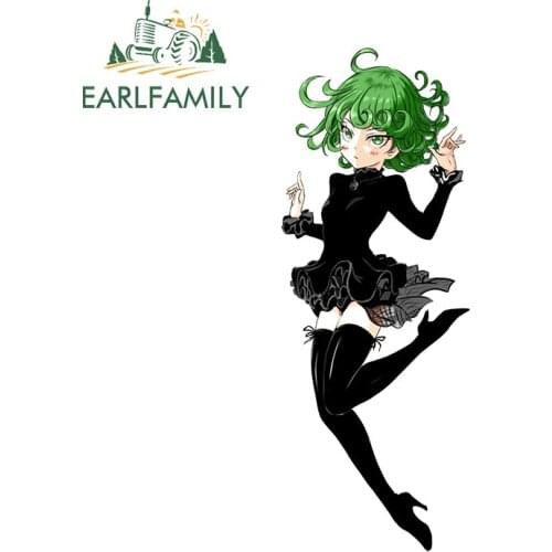 EARLFAMILY 13cm x 4.9cm for Tatsumaki One Punch Man Vinyl Car Stickers Waterproof Scratch-Proof Decal Refrigerator Decoration