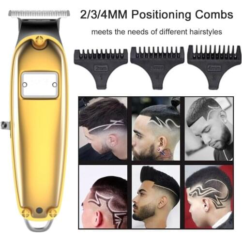 Electric Hair Clipper For Men USB Rechargeable Hair Trimmers For Men Haircutting & Trimming Tool T-Blade Shaving