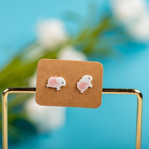 Porcelain Multicolor Ceramic Earrings Anti-allergic Cartoon cute little animal jewelry #LY515 lotes de aretes por mayoreo