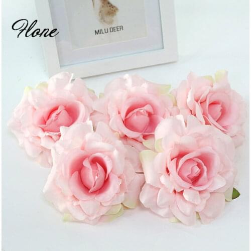 Flone 11cm DIY High Quality Artificial Rose Flowers Head Fake Flower Silk Flower For Wedding Decorative Party Decor Art Floral