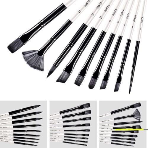 Watercolor gouache painting brush high quality nylon hair 5 sticks art painting pen set Student art supplies Painting material