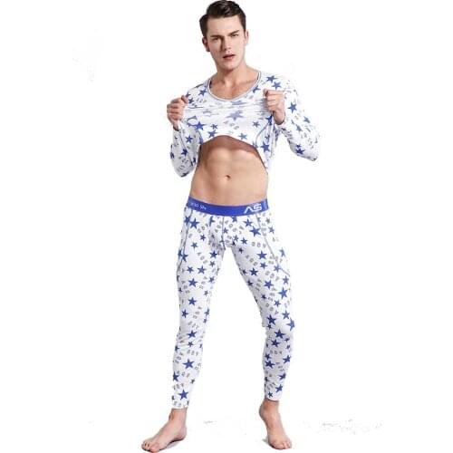 Mens fashion Thicken cashmere long johns set legging pants tight thermal underwear men High collar thick warm winter clothing