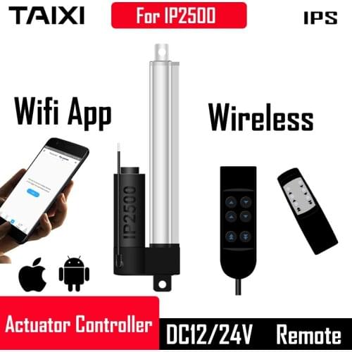 Actuator Controller With Remote Control Wired and WIFI Controller for Hall Motor DC12V DC24V Add AC to DC Power Supply One Set