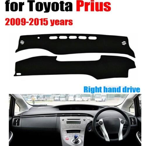 Car dashboard cover mat for Toyota Prius 2009-2015 years Right hand drive dashmat pad dash mat covers dashboard accessories