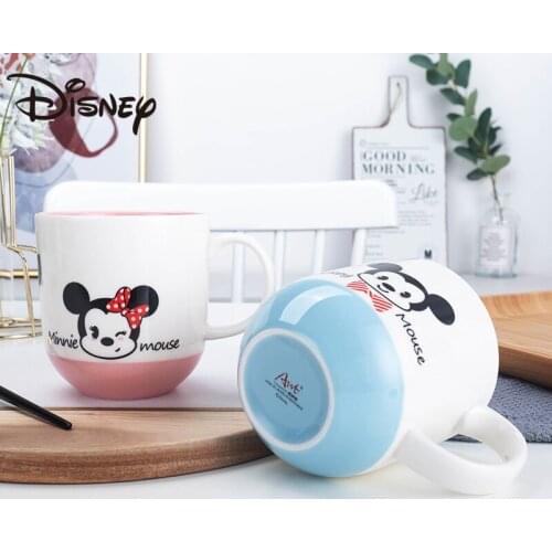 Disney Mickey 350ml Mug Cute Cute New Cartoon Household Coffee and Breakfast Cup Creative Lovers Ceramic Cup
