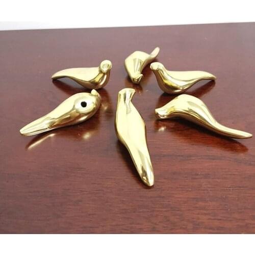 Brass Cabinet Handle Bird Shape Drawer Knob Furniture Door Handles For Kitchen Bedroom Bathroom Wardrobe Dresser Handles Hardwar