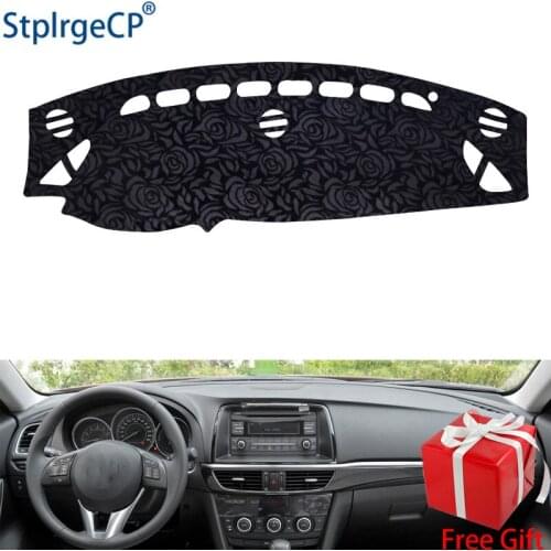 Latest Rose Pattern Non-slip Car Dashboard Cover Dash Mat Pad DashMat ANti-UV Car Sticker for mazda atenza 2014-2016 Car Styling