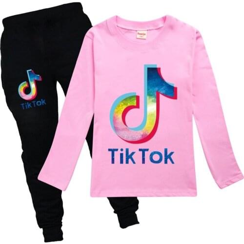 Spring Autumn Baby Girls Boys Clothes Letter Printing Long-Sleeve T-Shirt +Pants Suit Girls Clothing Set Children Clothing 2-16Y