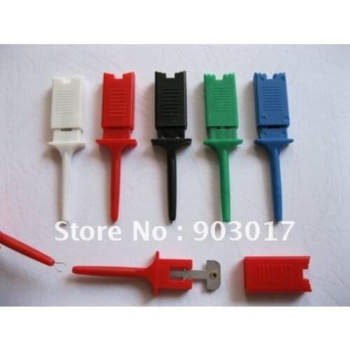 Flat 5 colors Small Test Clip Component Repair Tool (Red Black White Green Blue) 30 pcs per Lot