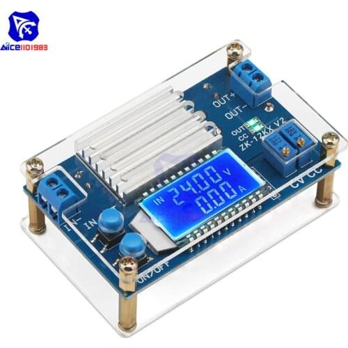 CC CV Buck Converter DC-DC 5.3-32V to 1.2-32V 12A 160W Step Down Power Supply Module Voltage Regulator LCD Transformer with Case