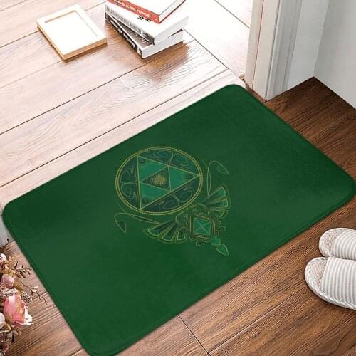 Green Courage Doormat Carpet Mat Rug Polyester Anti-slip Floor Decor Bath Bathroom Kitchen Bedroom 40x60
