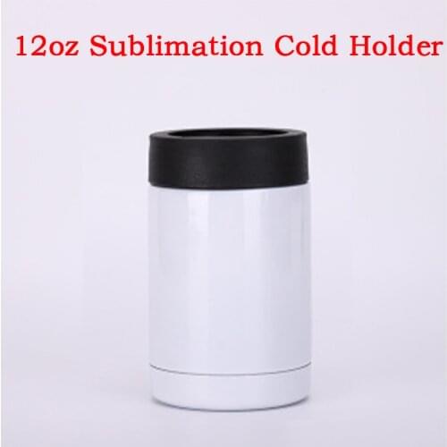 Creative 12oz DIY Sublimation Cold Cooler Heat Transfer Stainless Steel Car Cup Double Wall Thermos With Lid For Party Gift