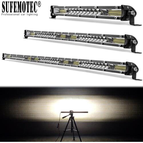 Slim Mini 12 22 32 42 Inch Led Work Light Bar For 4x4 Off road Trucks Uaz ATV 4WD 12V 24V Combo Spot Flood Driving Barra Lights