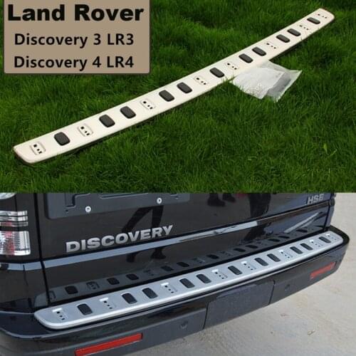 Rear Guard Plate For Land Rover Discovery 3/4 LR3/4 2005-2017 Bumper Tail Door sill Scuff Trim Protector Stainless Steel Cover