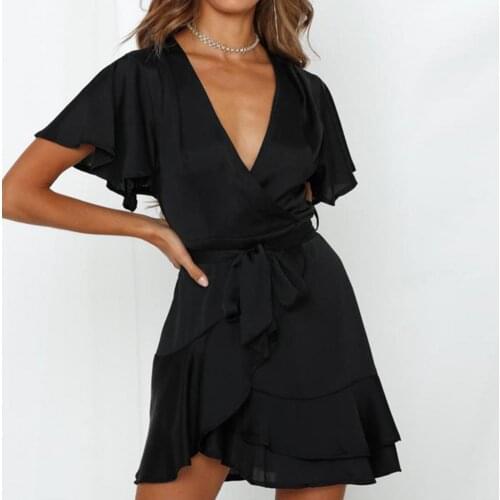 2021 Women Short Dress Sweet-style Large Hemline Charming A-line Slim Effect Floral Print Summer Dress for Date Sundress Robe