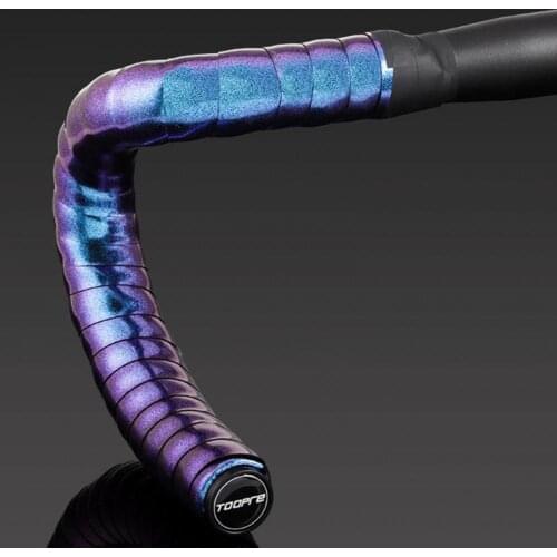 Not Easy to Fall 1 Set Fashion Color Changing Handlebar Tape Faux Leather Bar Tape Color Changing for Road Bike