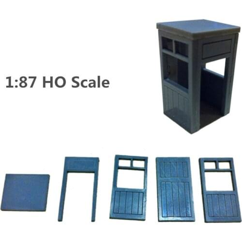 1Pcs/Set DIY 1:87 HO Scale Train Model Booth Sand Table Train Railway Decor