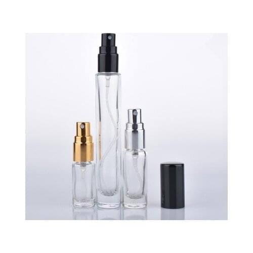 10pcs/lot 3ml 5ml 10ml Mist transparent Spray Bottle Spray Pump Bottle Travel Refillable Glass Perfume Bottle With Sprayer