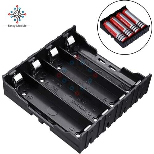 4 Slots 18650 Battery Case Battery Holder Storage Box For 18650 Rechargeable Battery with Pin 4x3.7V 18650 Battery Holder