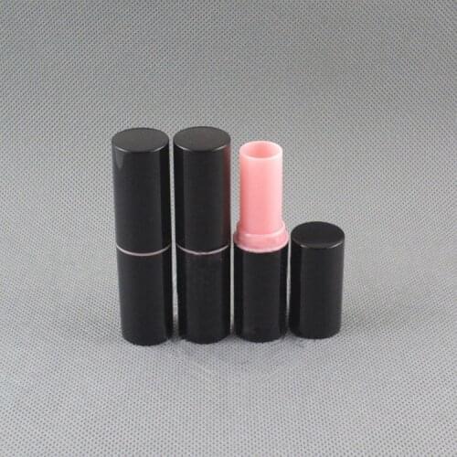 50 pcs New 3.5g black DIY a circular lipstick tubes lip balm pipe of high-grade PP plastic solids wax tube