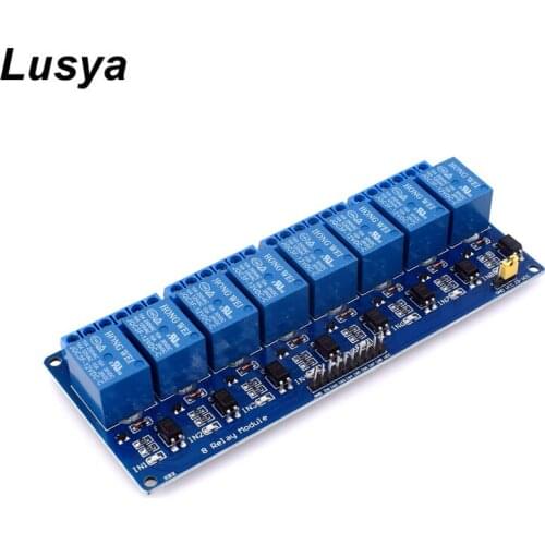 8-channel Relay Board with Optocoupler Isolation Low level Pull-in PLC Relay Control Board 5v 12v 24v optional T1689