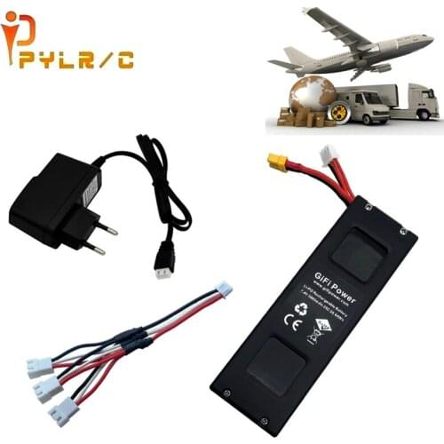 7.4V 3600mah LiPo Battery with charger For MJX Bugs 3 B3 Force1 F100 Contixo F17 remote control Drone Spare Parts