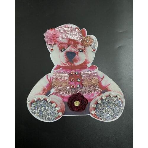 Childrens Cartoon Cute Bear 3D Painting Patch Clothing Accessories Clothes Decoration New DIY Handmade Needle Sewing Products