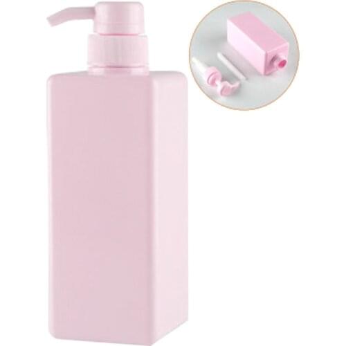 650ml Pump Bottle Square Refillable Hand Soap Dispenser Shampoo Body Wash Face Wash Bottle