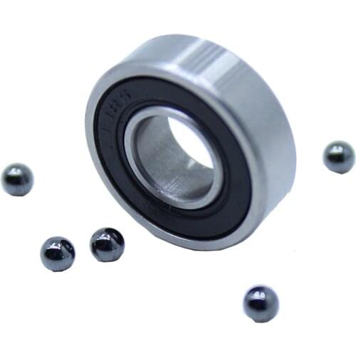 R6-2RS Hybrid Ceramic Bearing 9.525*22.225*7.144 mm ABEC-1 ( 1PC) Industry Motor Spindle R6 Hybrids Si3N4 Ball Bearings 3NC R6RS