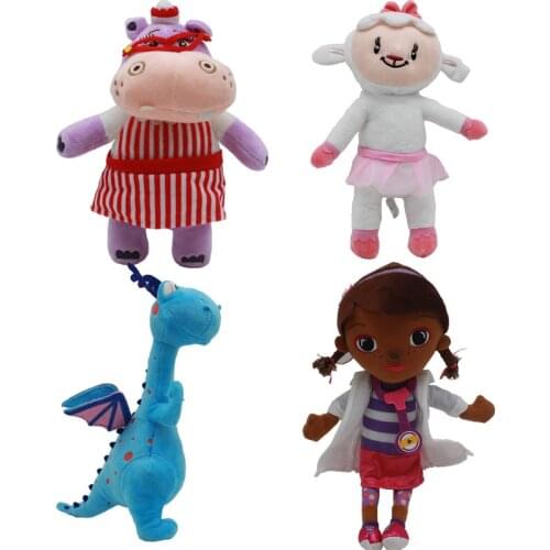 22-32CM Disney Cartoon Doc McStuffins Plush Toys Doctor Lambie Sheep Stuffy Dragon Stuffed Animals Dolls Kids Toy